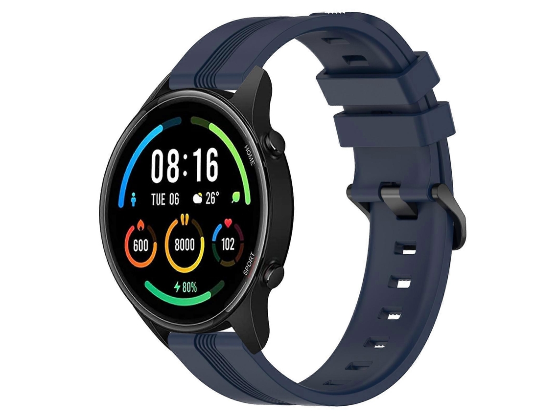 Pulseira De Silicone Listrada Côncava De 22 Mm Para Xiaomi Mi Watch Sport