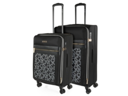 DKNY DKNY-624 After Hours Impressão Do Logotipo Preto 47X79X30 Cm 95L Conjunto de Malas Semi-Rígidas DKNY Eva 47X79X30 Cm 95L