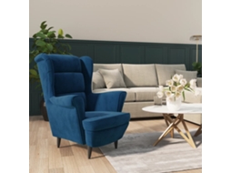 Poltrona Veludo Azul DKD HOME DECOR