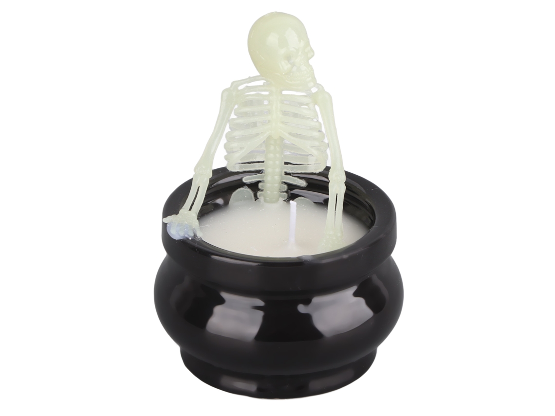 Vela Caveira Halloween Com Design Gótico Da Laxiscreed Para Uma Decoração Criativa Assustadora