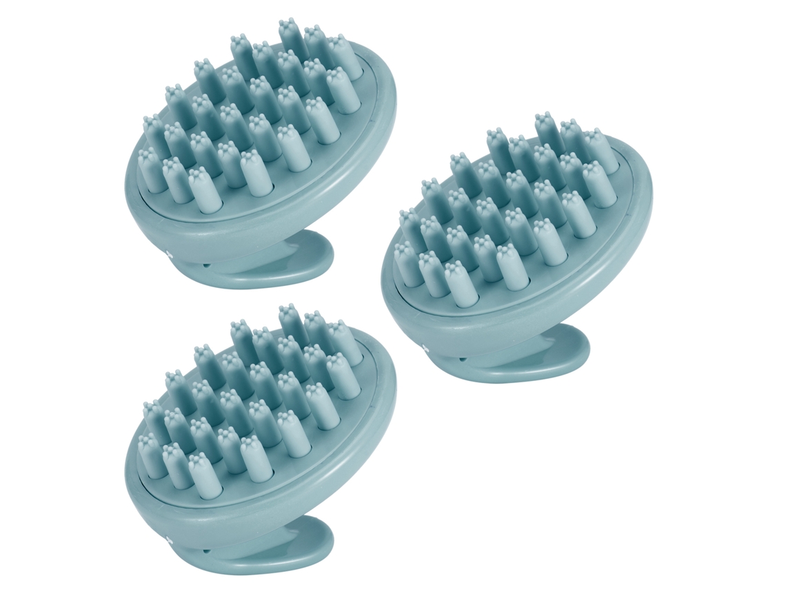 Kit de 3 Pentes de Massagem de Couro Cabeludo, Silicone | S/MARCA