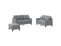 Sofa Set, Sofa Sets Vidaxl Cinzeto Tecido (n/a)