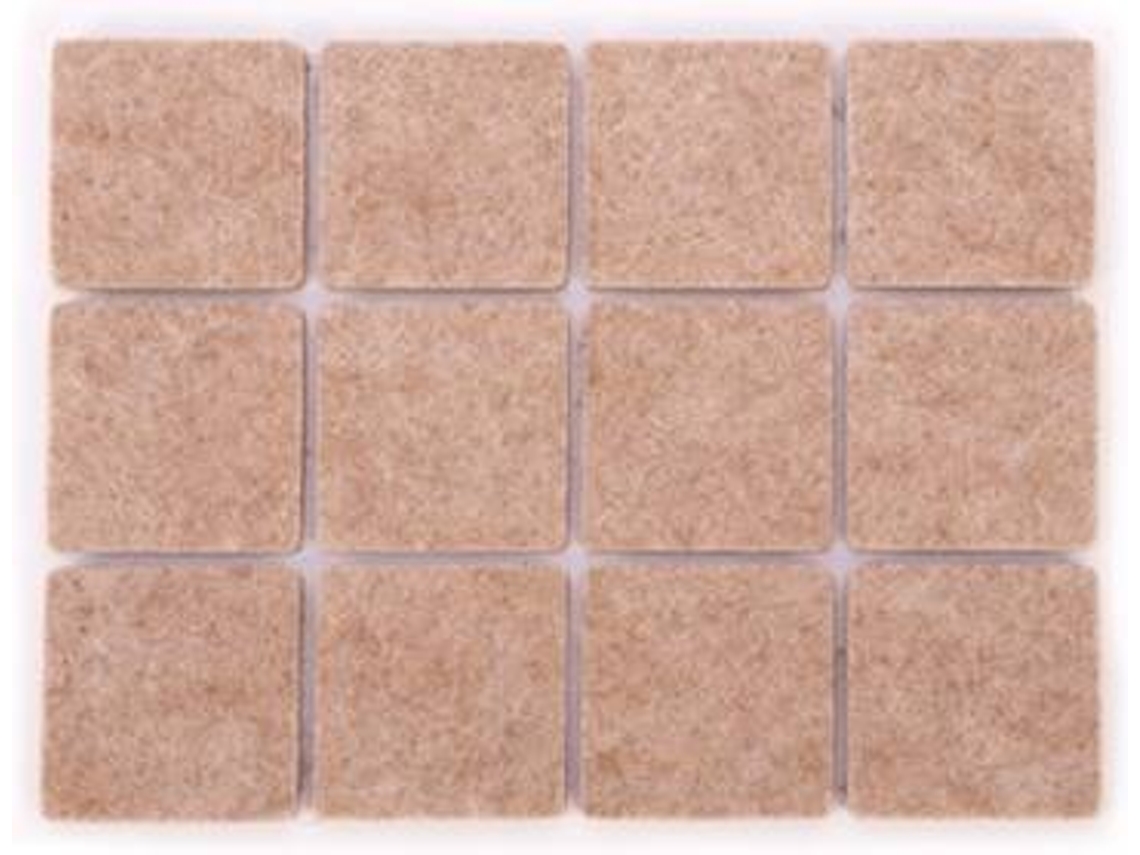 Protetores adesivos p/ móveis TESCOMA Presto 25x25 mm (24un)