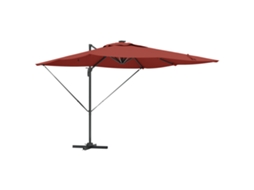 Conjunto 1 Guarda-sol Cantilever Vidaxl Vermelho Poliéster (286 X 284 X 270 Cm)
