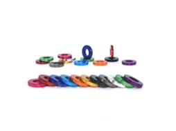 Conjunto Genérico De 10 Arruelas Planas Coloridas Alumínio M3 M4 M5 M6 M8 M10 Para Peças Controle Remoto M5x12x2