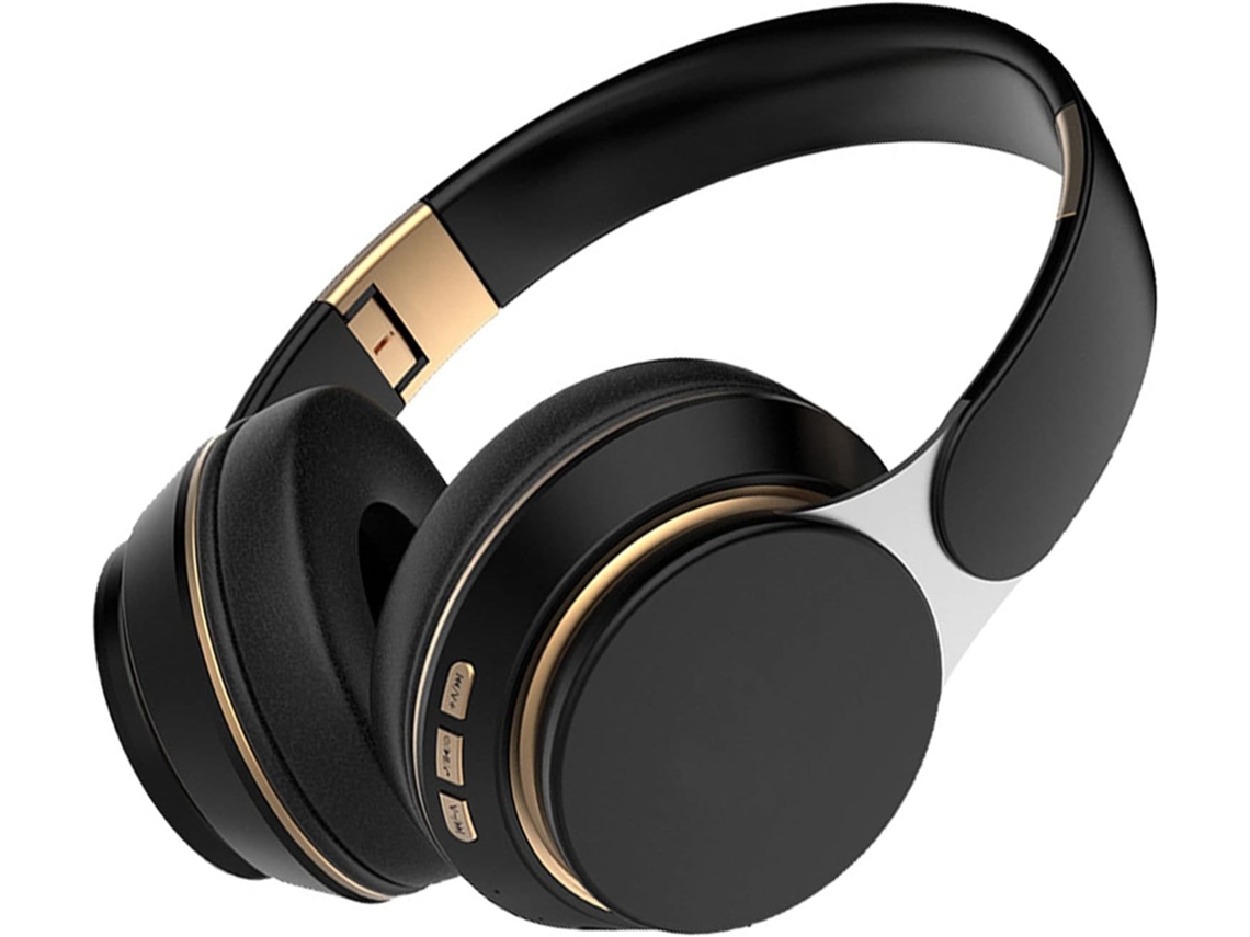 Fone De Ouvido Bluetooth Com Cancelamento Ruído, Retrátil E Dobrável, Ideal Para Esportes E Viagens, Na Cor Preta