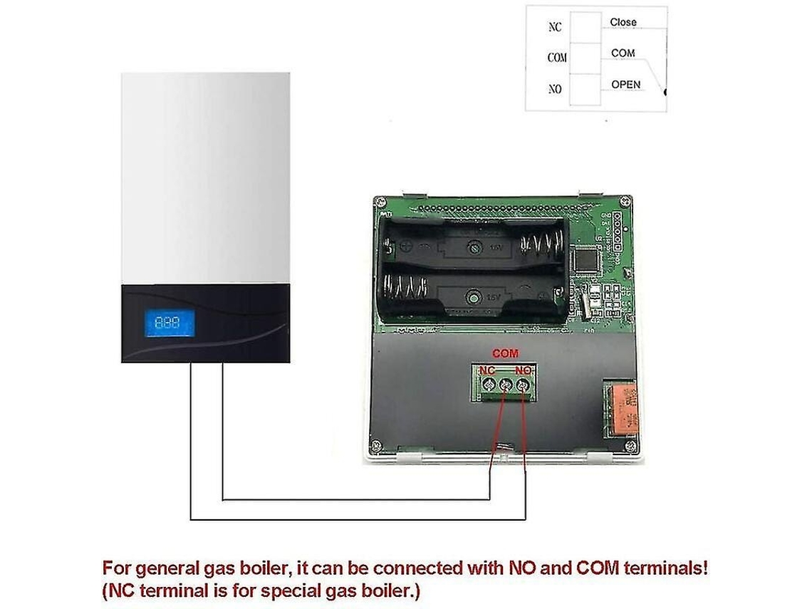 Lurelia Termostato De Parede Inteligente Com Display Lcd Para Aquecimento De Piso Luz De Fundo Azul