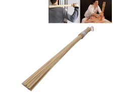 Ferramentas massagem bambu natural: vassoura, martelo e bastões batimento
