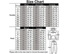 Traje Esportivo para Homem com Capuz e Calças Tamanho 5XL Vermelho