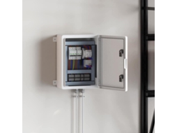 Vidaxl Armário De Controle Cinzeto 37 X 19,5 X 40 Cm Plástico Abs