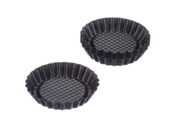 KOFIHETY Formas Para Mini Tartelettes Clássicas 6 Peças, Forma Para Tartelete 10 Cm, Assadeira Pequena Antiaderente