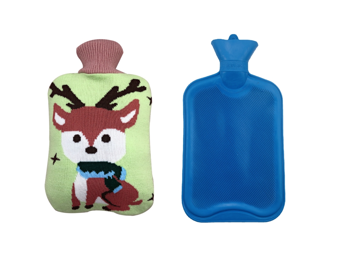 Bolsa De Água Quente Com Capa De Veado Fofo, Bolsa De Água Quente De 2l Para Água Quente E Fria AQUAFORGE