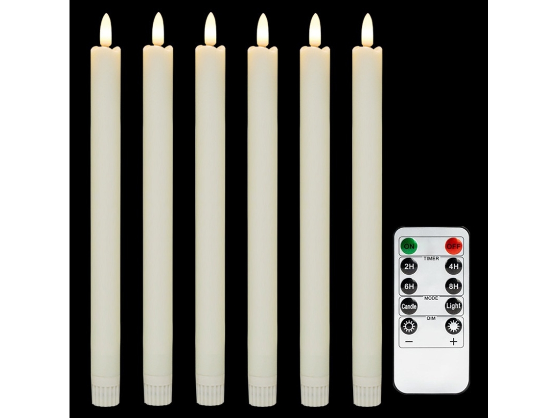 Vela Led Sem Chama Para Decoração De Natal, 10 Cm Elysve