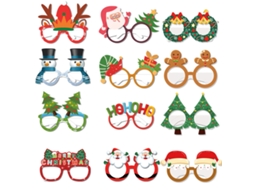 Óculos de Festa de Natal de Papel para Crianças Decoração Divertida para Fotos RNEMITERY