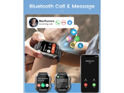 Smartwatch para Homens com Resposta/Fazer Chamadas Mais de 100 Modos Esportivos Relógio Fitness À Prova D'água IP68 Bateria Longa Duração YUNZII