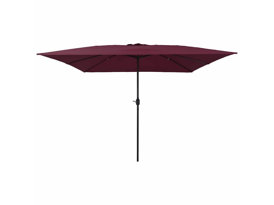 Vidaxl Guarda-sol De Jardim Vermelho Bordeaux 295 X 295 X 245 Cm