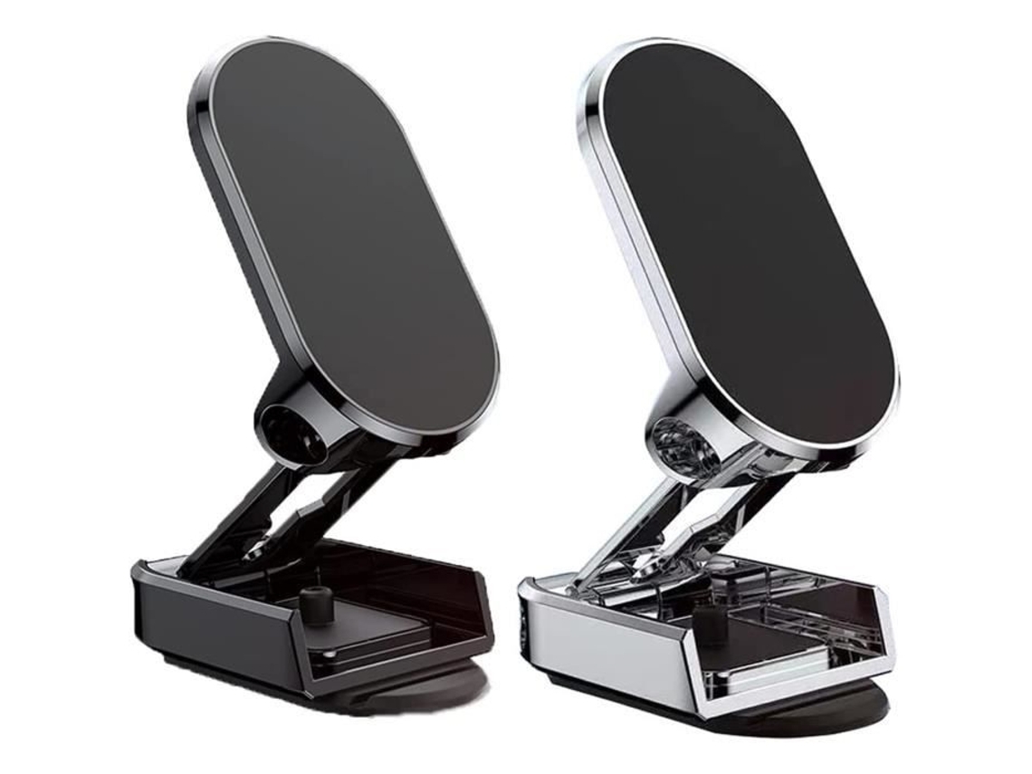 Suporte Magnético Para Telefone De Carro - Dobrável - Liga - Preto - Portátil - Ímãs Poderosos*