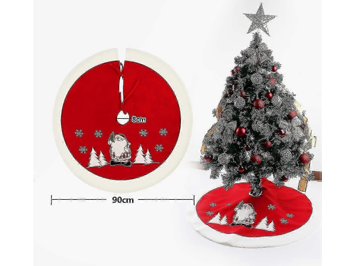 Saia De Árvore De Natal Redonda Com Laços