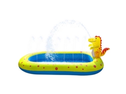 Piscina Insuflável Infantil BEUNIK com Irrigadores e Fonte de Água (Idade Mínima Recomendada: 3 Anos - Dinossauro Amarelo)