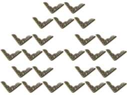 Coins Triangulaires Élégants Marron Vintage 50 Unidades Para Álbuns E Caixas Para Uso Profissional Ou Pessoal