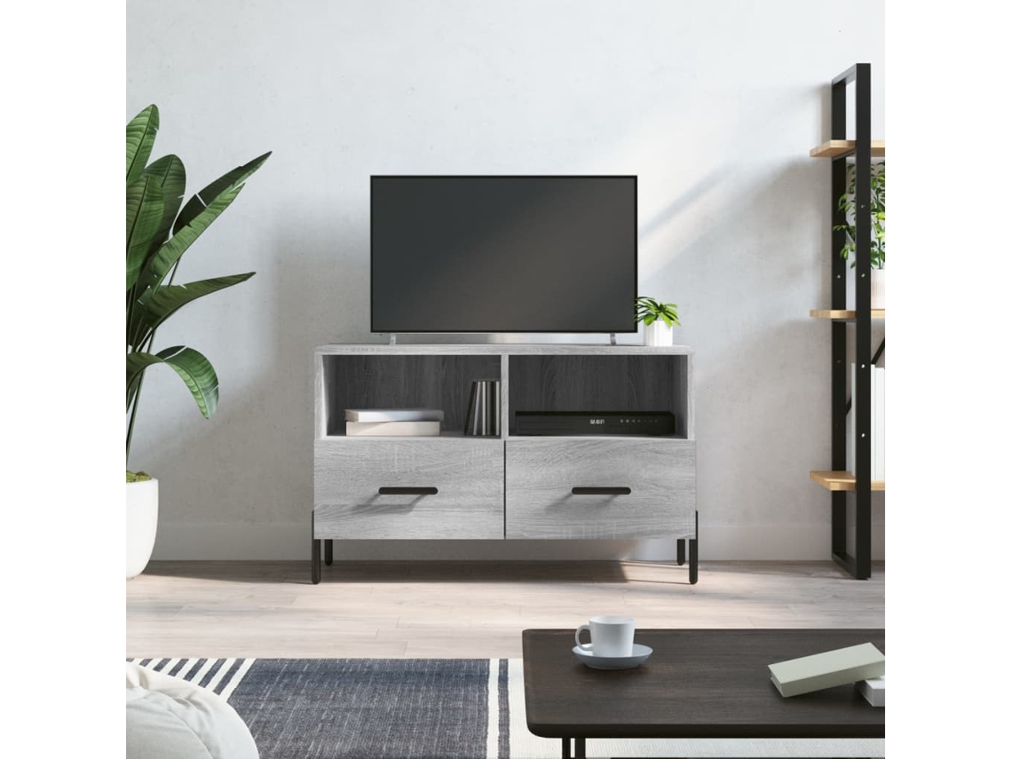 Móvel De Tv | Gabinete Tv | Armário Tv 80x36x50 Cm Derivados De Madeira Cinzento Sonoma