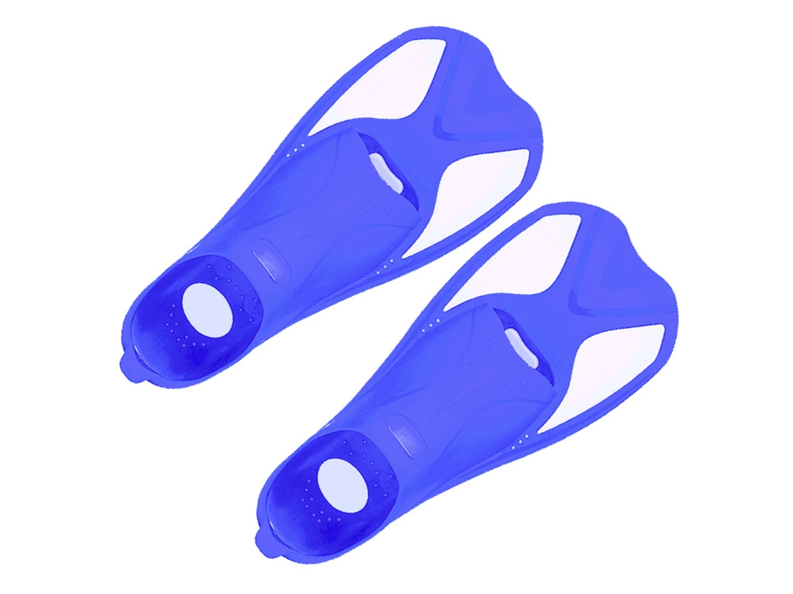 Aletas de Treino Crianças Tamanho Xxxs 32 33 Azul Branco