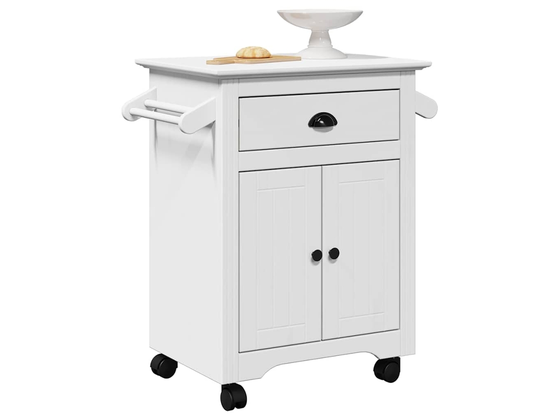 Vidaxl Carrinho De Cozinha Bodo Branco 72x45x80 Cm