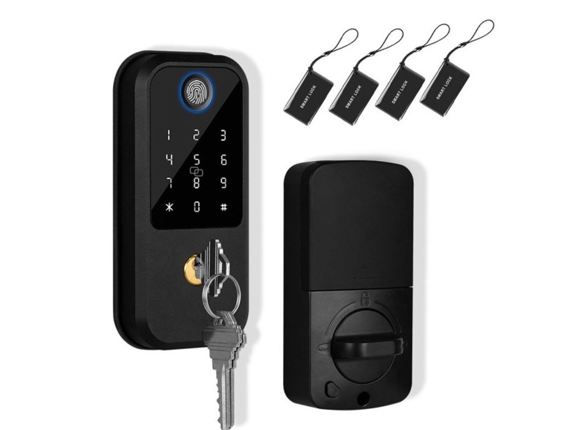 Fechadura eletrônica digital com teclado, fechadura de porta de entrada sem chave, fechadura automática de porta Slowmoose