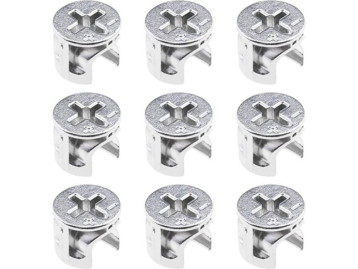 Conector De Mobiliário 50 Unidades - Corrimo - Resistente À Corrosão - Apropriado Para Caixas/prateleiras/comodouros - Dimensões 12x10mm - Durável - C