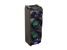 Coluna Amplificada 2X8'' 300W Usb/Fm/Bt/Sd Preta Ibiza