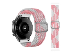 Pulseira De Nylon Trançado Ajustável E Elástica Para Samsung Galaxy Watch 3 De 45 Mm (arco-íris)