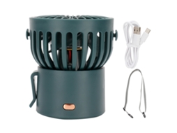Ventilador Mesa Usb Ajustável 45° 3 Velocidades Verde