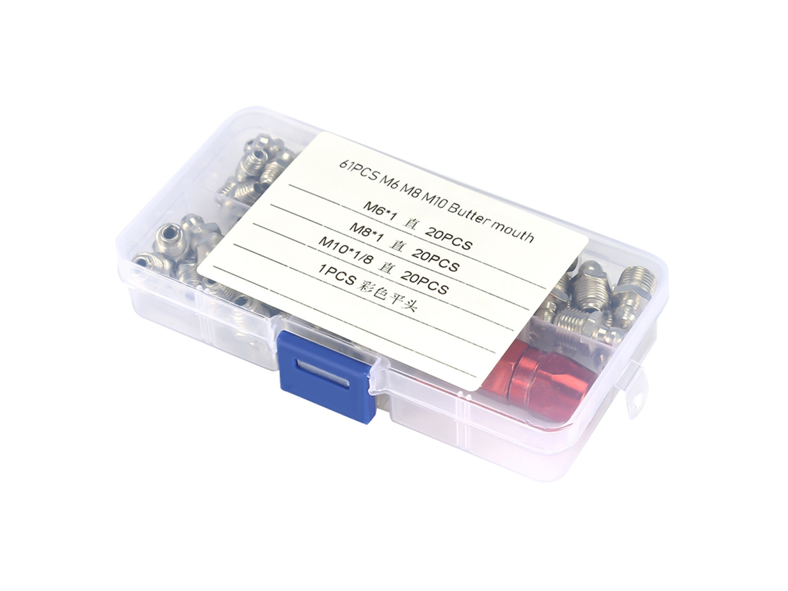 Juego De Conexiones De Grasa De Metal Para Lubricación Mecánica, Piezas De Engranaje De Grasa