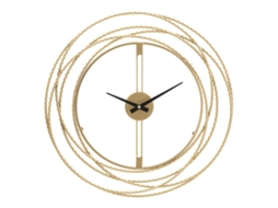 Relógio De Parede Com Tiras Douradas Cm Ø 50x4 Único / Ouro