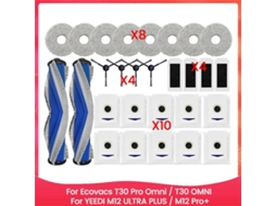 Kit De 28 Peças Com Escova, Filtro, Esfregão E Pano Para Limpeza De Pó Do T30 Pro Omni