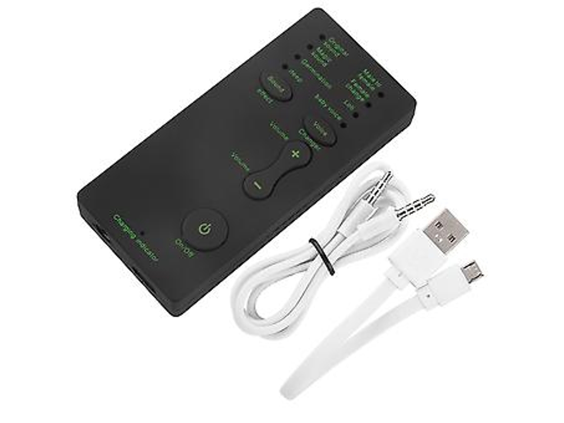 Placa de som portátil Brilvibera Mini com distorção de voz para transmissões ao vivo, celulares e PCs (versão em inglês)