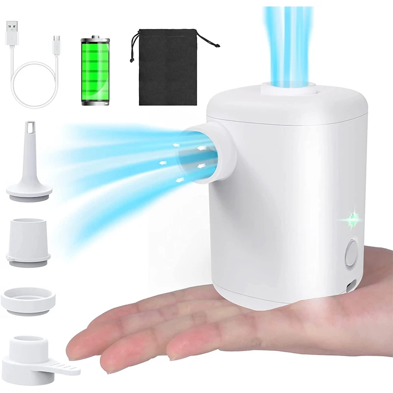 Mini Bomba de Ar Elétrica para Boia Inflável Branca AQUAFORGE