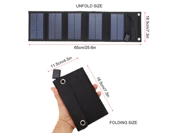 Carregador Solar Usb 5v 15w Portátil À Prova D'água