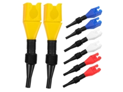 Conjunto De 8 Funis Flexíveis Para Gasolina Em Plástico Resistente, Multicoloridos