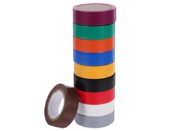 Pacote Com 10 Unidades De Fita Isolante Elétrica Pvc Para Uso Interno E Externo, Com Proteção Múltipla E Isolamento