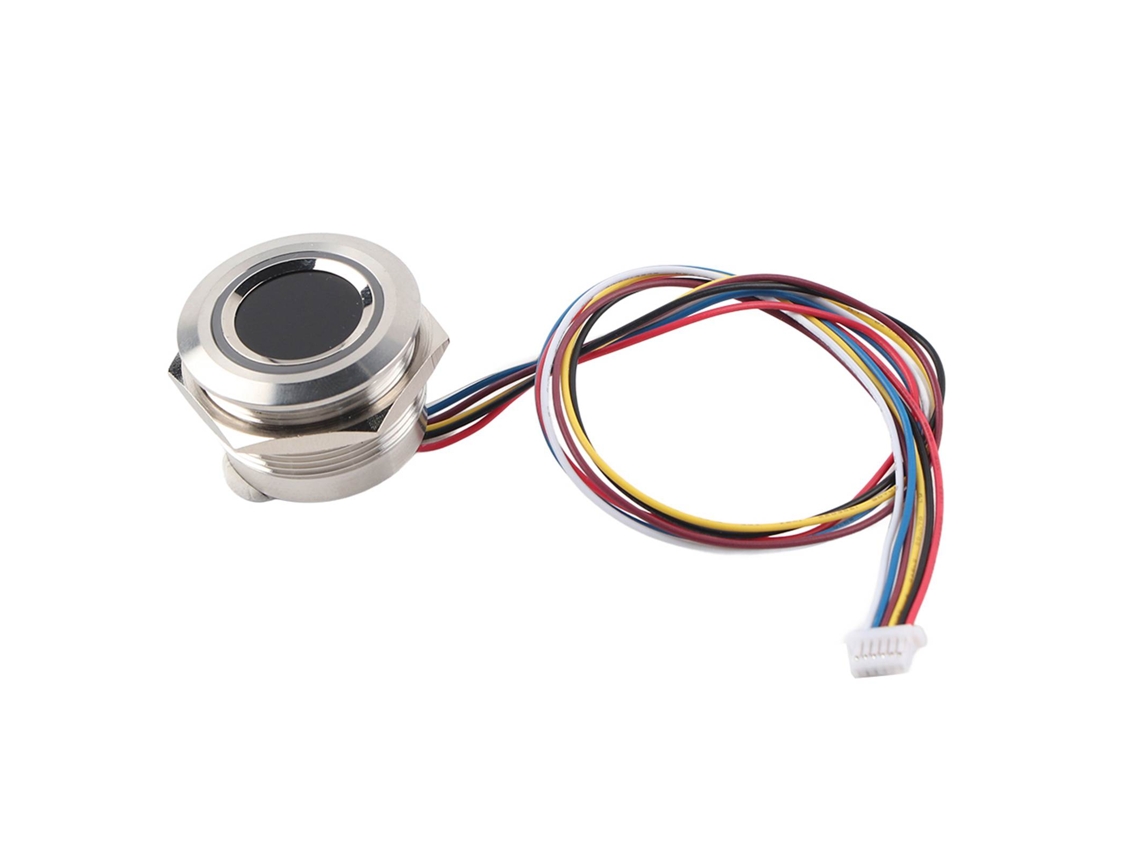 Módulo De Identificação De Impressões Digitais Capacitivo Circular R503 Com Luz Indicadora Anular Bicolor