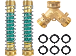 Conector Y De Latão Reforçado 3/4'' Para Mangueira Jardim Com 2