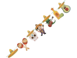 Bandeirola Decorativa Mexicana para Festa, Feita de Papel, para Uso Diário, com Estilo Vibrante e Atmosfera Única do CHABERLU