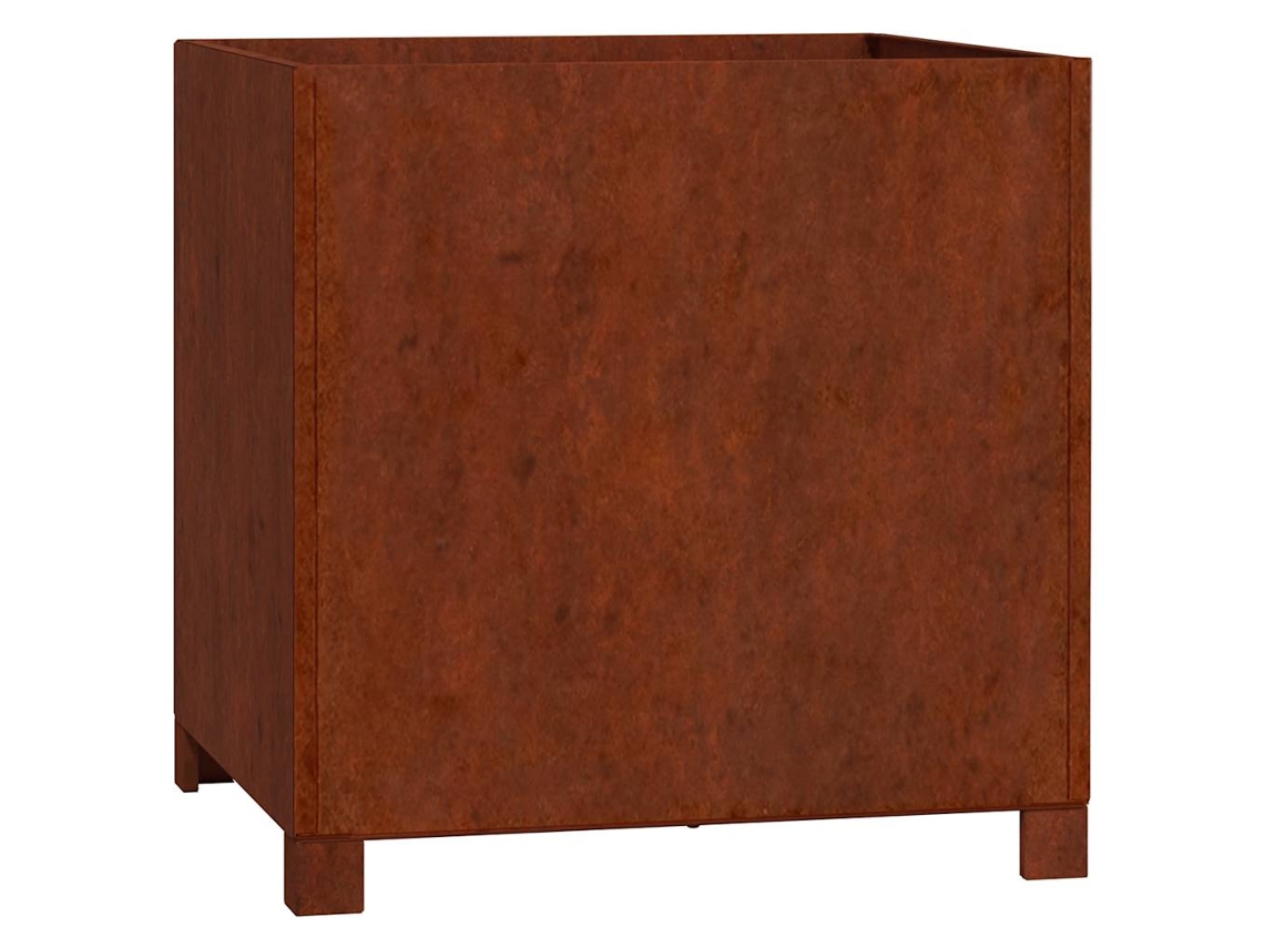 Conjunto 1 Canteiro Vidaxl Marrom Aço (50 X 50 X 50 Cm)