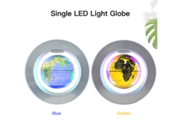 Globo Flutuante Magnético 6 Polegadas com Luz LED Giratório Mapa Mundi | S/MARCA