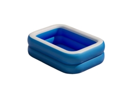 Piscina Familiar Retangular Azul | Piscina Inflável Para Crianças Em Pvc, Reforçada Para Utilização, Na Casa E No Exterior.