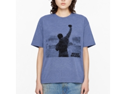 Rockinstone Rocky Movie Balboa Victory Heather Light Blue Adult T-shirt Size:m