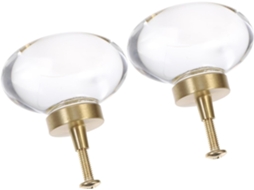 Puxadores De Cristal Holibanna Para Armários, Modernos, 2 Peças, Em Latão, Leves