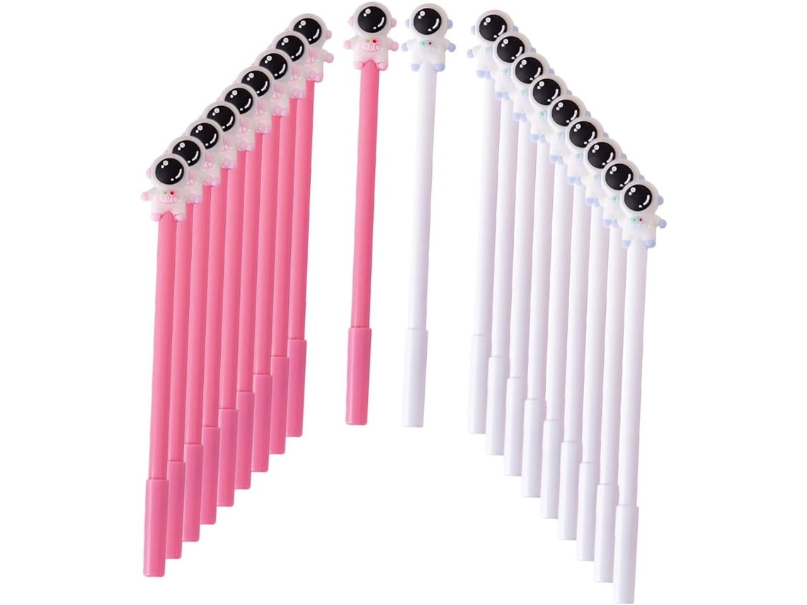 Conjunto De 20 Canetas Em Gel Magiclulu Com Desenhos Astronautas,