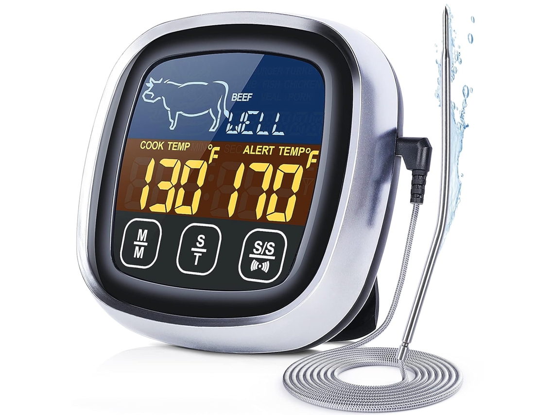 Termômetro Digital Inovador para Carnes, com Ajuste de Temperatura Personalizado AQUAFORGE